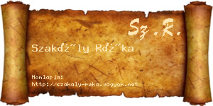 Szakály Réka névjegykártya